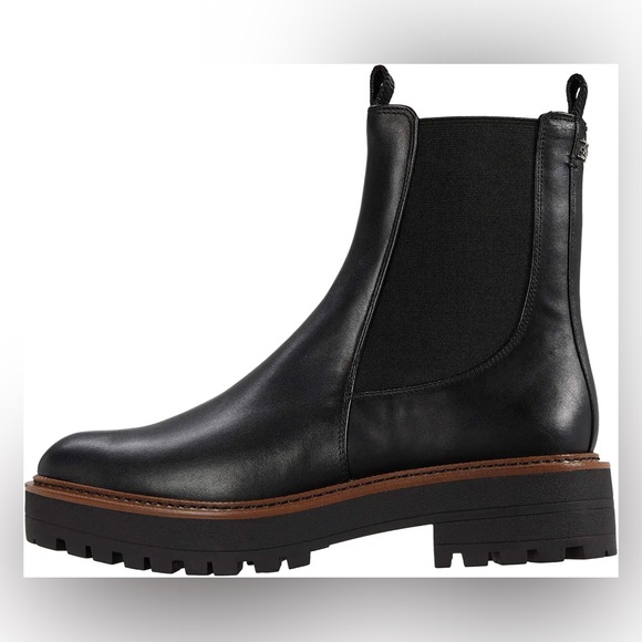 Sam Edelman Laguna Black Leather Weatherproof Chelsea Boot 7.5 - Picture 12 of 13